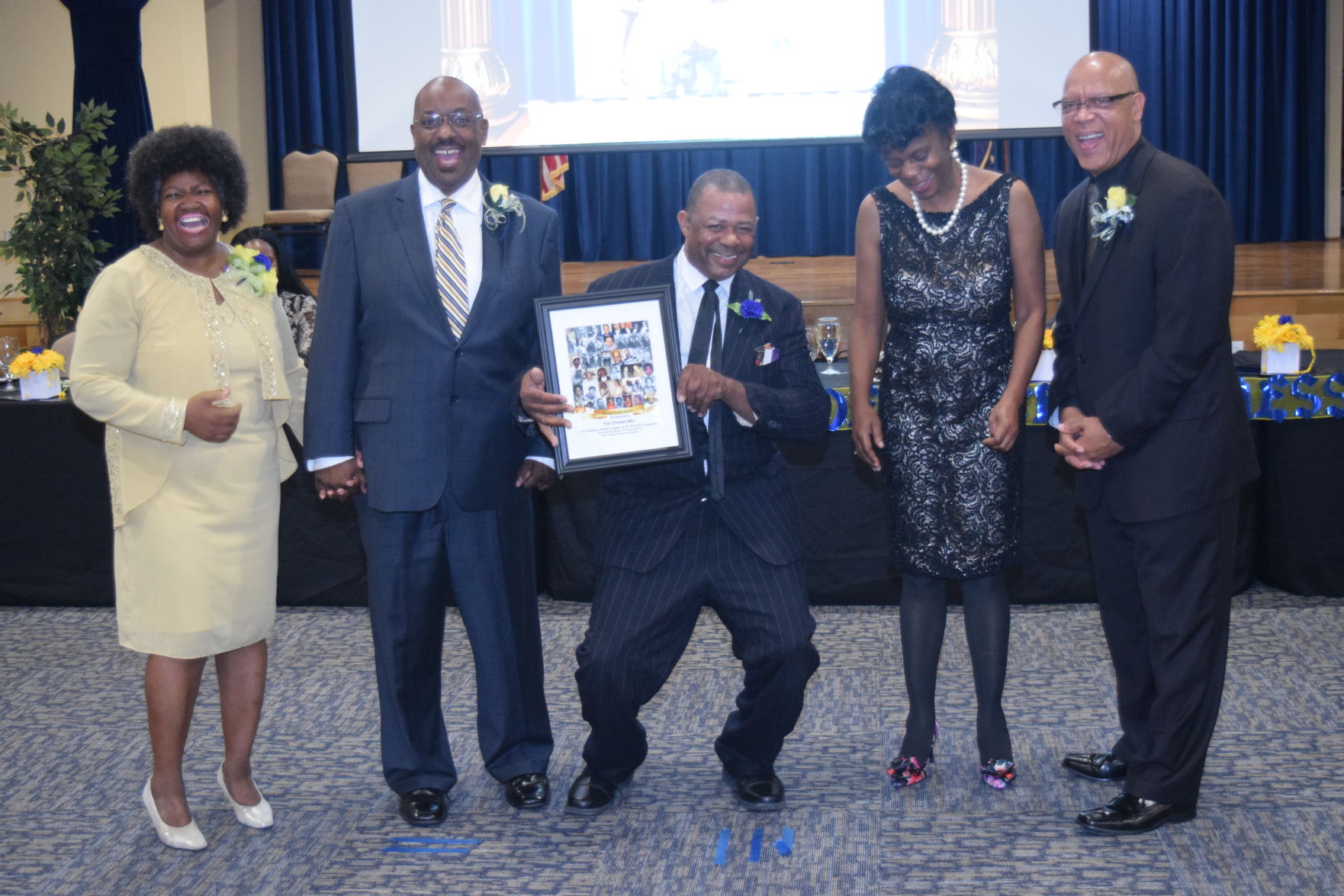 Ernest Lee celebrates his Legend.
